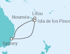 Itinerário do Cruzeiro  Nova Caledônia - Carnival Cruise Line